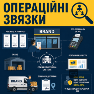 Ознаки дроблення бізнесу через чеки, POS-термінали, склад і доставку