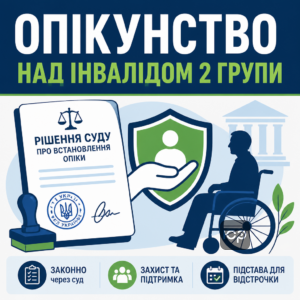 Оформлення опікунства над особою з інвалідністю 2 групи для відстрочки