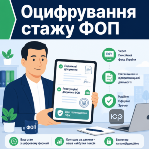Оцифрування стажу ФОП та підтвердження підприємницької діяльності через ПФУ