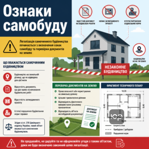 Легалізація самочинного будівництва починається з визначення ознак самобуду та перевірки документів на землю