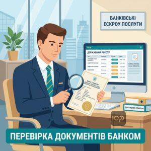 Юрист банку перевіряє документи-тригери для розблокування рахунку ескроу
