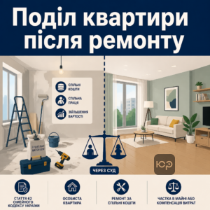 Поділ відремонтованого житла при розлученні подружжя через суд