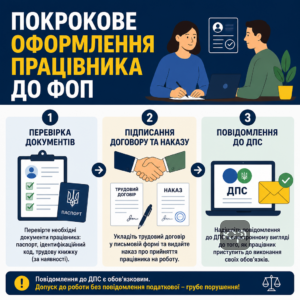 Пошаговая процедура оформления работника к ФОП