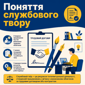 Юридичне визначення поняття службовий твір у трудовому договорі працівника