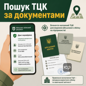Визначення належного ТЦК для ведення військового обліку на підприємстві