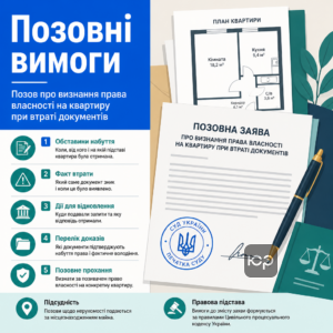 Позов про визнання права власності на квартиру при втраті документів