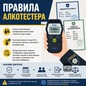 Правила алкотестера та медичний огляд водіїв на місці зупинки