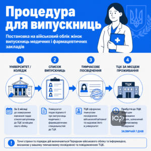 Постановка на військовий облік жінок випускниць медичних і фармацевтичних закладів