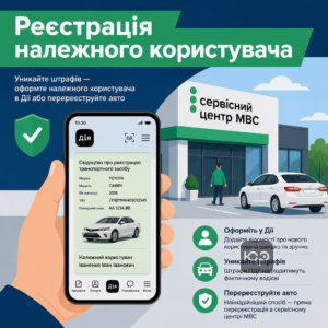 Процесс оформления надлежащего пользователя автомобиля через мобильное приложение Дія для избежания штрафов
