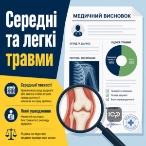 Определение средней тяжести и легких телесных повреждений в Украине