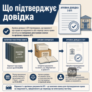 Архивная справка из БТИ как подтверждение старой регистрации права собственности на недвижимость