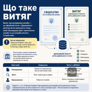 Что такое выписка о расторжении брака и разница со свидетельством, с примерами
