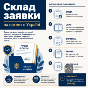 Заявка на патент и перечень документов для того, чтобы получить патент в Украине