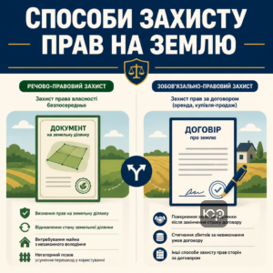 Речові та зобов'язальні способи захисту прав на землю