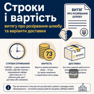 Сроки и стоимость выписки о расторжении брака, варианты доставки