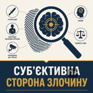 Доказывание умысла и субъективная сторона в уголовных производствах.