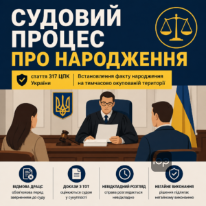 Судове встановлення факту народження дитини на ТОТ за статтею 317 ЦПК