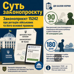 Законопроєкт 15242 про ротацію військових та його основні правила