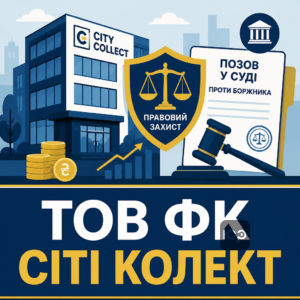 СІТІ КОЛЕКТ позов у суді проти боржника