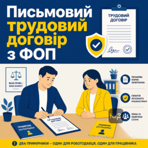 Оформление трудового договора с ФОП в письменной форме