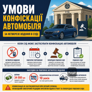 Условия, при которых применяется конфискация за нетрезвое вождение в суде