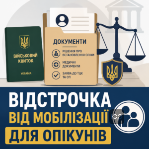 Отримання відстрочки від мобілізації для опікунів через ТЦК