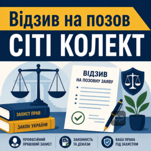СІТІ КОЛЕКТ позов як написати відзив та захиститися