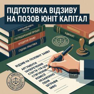 Відзив на позов Юніт Капітал та правові аргументи адвоката по кредитах