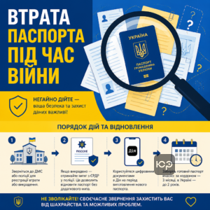 Порядок дій та відновлення паспорта громадянина України у разі втрати