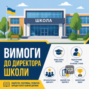 Вимоги до керівника закладу освіти та призначення директора школи конкурс