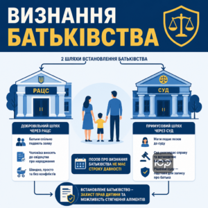 Процедура визнання батьківства для аліментів через суд або РАЦС