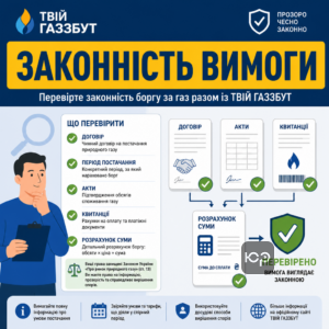 ТВІЙ ГАЗЗБУТ борг і перевірка законності вимоги за договором та документами