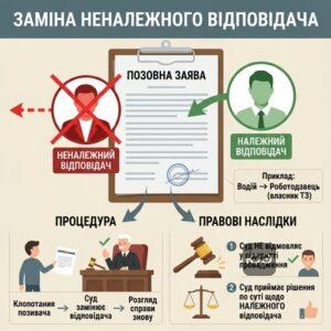 Процедура та заміна неналежного відповідача за клопотанням позивача в суді