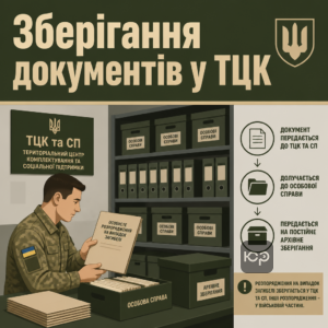 Процес зберігання особистого розпорядження військового в ТЦК та СП
