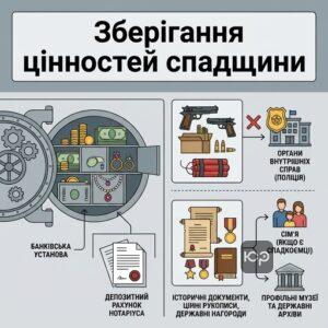 Зберігання грошей золота та зброї під час охорони спадщини