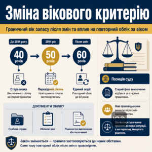 Граничний вік запасу після змін та вплив на повторний облік за віком