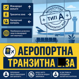 Аеропортна транзитна віза типу А для перебування в міжнародній зоні аеропорту