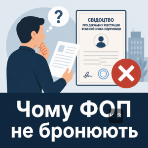 Чому неможливе пряме бронювання для ФОП без працевлаштування
