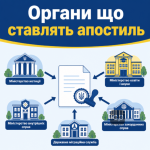 Государственные органы Украины, которые проставляют апостиль