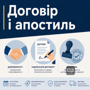 Договор на услуги апостилирования объясняет сроки, стоимость и ответственность сторон