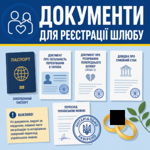 Полный перечень документов для регистрации брака с иностранцем в Украине