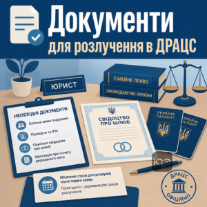 Документи для розлучення 2025 року через орган ДРАЦС за спільною згодою