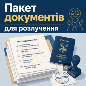 Пакет документов для развода украинцев в Италии с апостилем