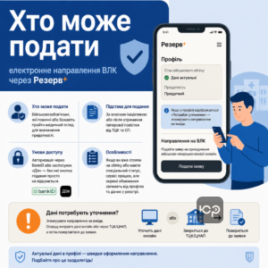 Хто може подати електронне направлення ВЛК через Резерв+ та які умови доступу
