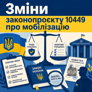 Аналіз норм та змін за законопроєктом 10449 про мобілізацію