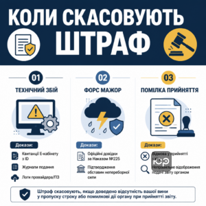 Коли можливе оскарження штрафу за звітність і які підстави спрацьовують