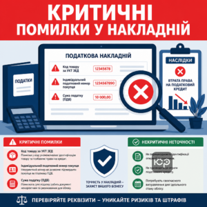Критические ошибки в налоговой накладной и их последствия для бизнеса