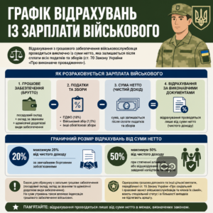 Лимиты и проценты удержаний при взыскании из зарплаты военнослужащего