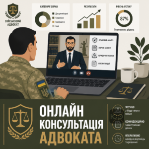 Онлайн консультація військового адвоката з правових питань