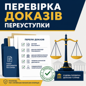 Проверка доказательств по делу по иску от Украинские финансовые операции